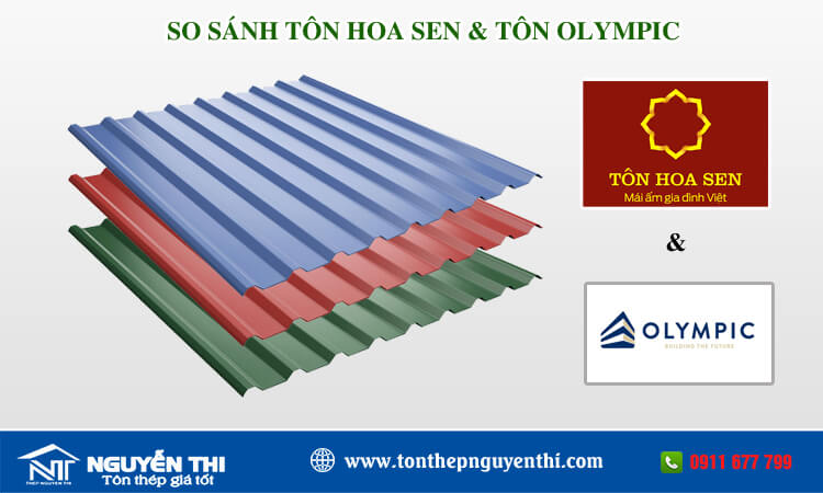 So sánh Tôn Hoa Sen và Tôn Olympic 