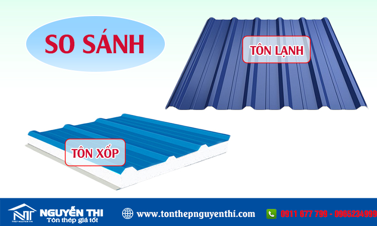 So sánh tôn lạnh và tôn xốp