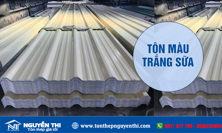 Tôn màu trắng sữa