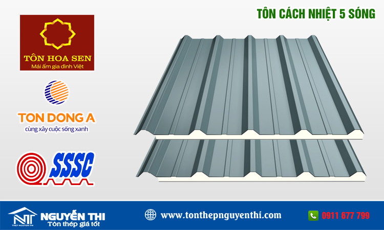 Tôn cách nhiệt 5 sóng