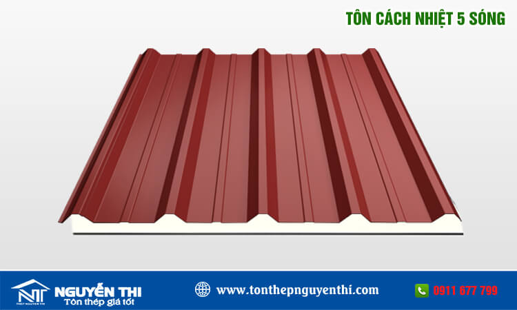Tôn cách nhiệt 5 sóng