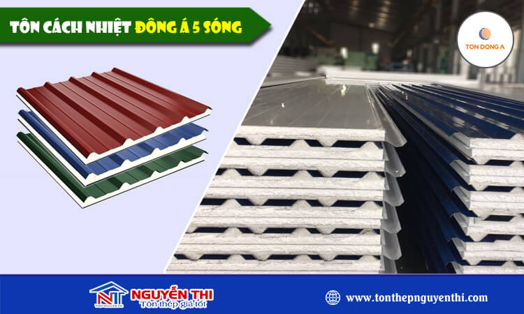 Tôn cách nhiệt Đông Á 5 sóng