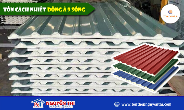 Tôn cách nhiệt Đông Á 9 sóng