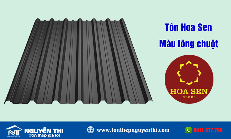 Tôn hoa sen màu lông chuột