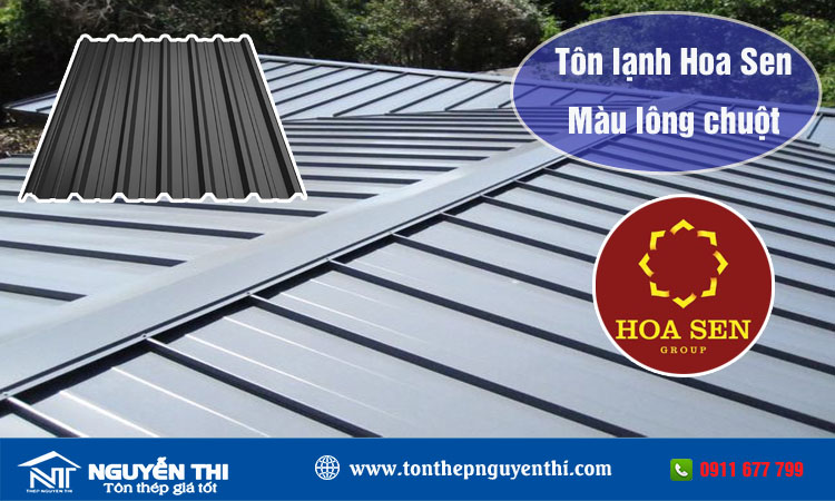 Tôn hoa sen màu lông chuột