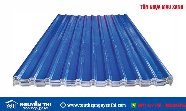 Tôn nhựa màu xanh