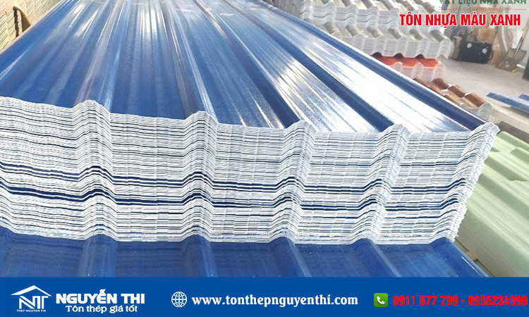 Tôn nhựa màu xanh