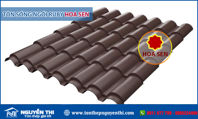 Tôn sóng ngói ruby Hoa Sen