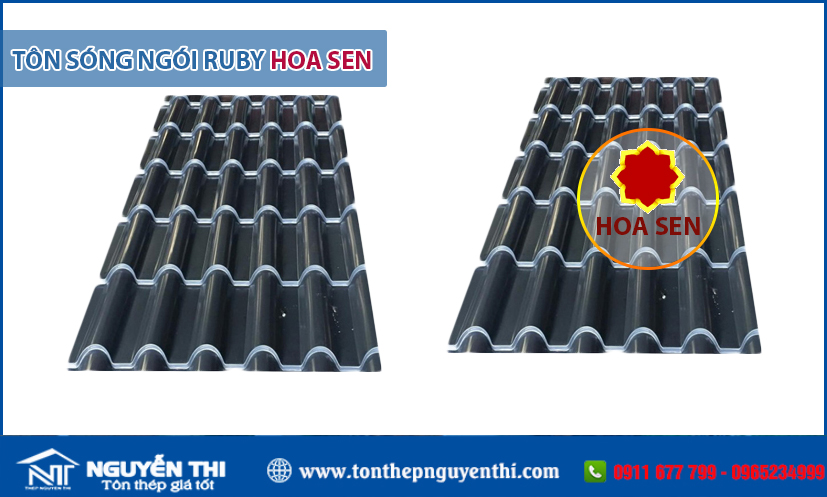 Tôn sóng ngói ruby Hoa Sen