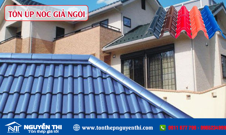 Tôn úp nóc giả ngói