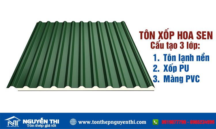 Tôn xốp hoa sen