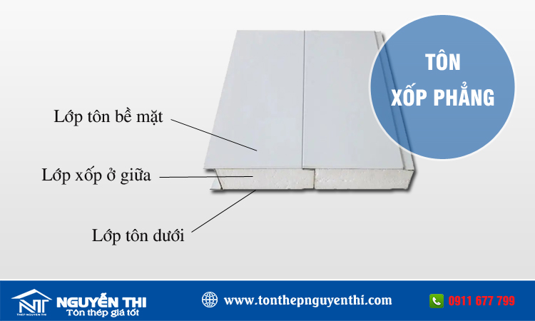 Tôn xốp phẳng 